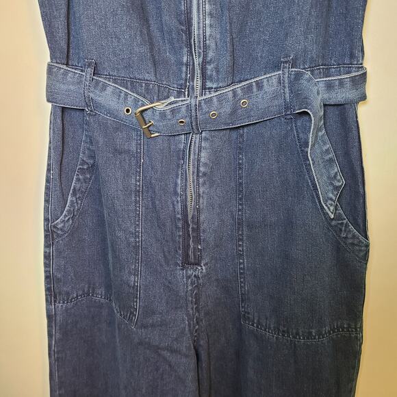 Rachel Comey for Target Denim Jumpsuit - Zip Front, Belted Waist, Pockets, S2 - Picture 5 of 8